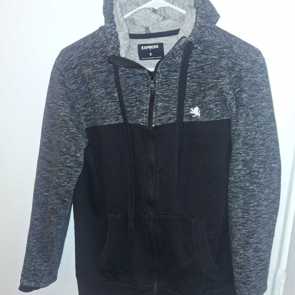 Express Black and Gray Hoodie